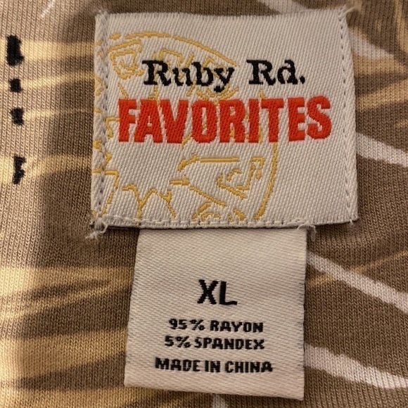 Z womens Ruby Rd. Casual cap sleeve stretch regular size top XL - Picture 4 of 4